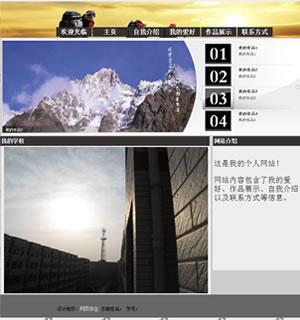 587 个人主页 5页 表格 滚动 表单 特效 经过图像